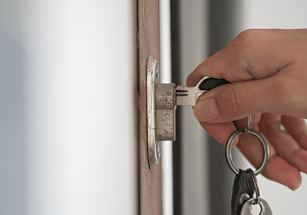 Sleutel in oud deurslot